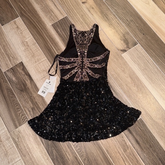 Sherri Hill Black Homecoming/Cocktail Dress sz8 NWT 51431 - Picture 2 of 7